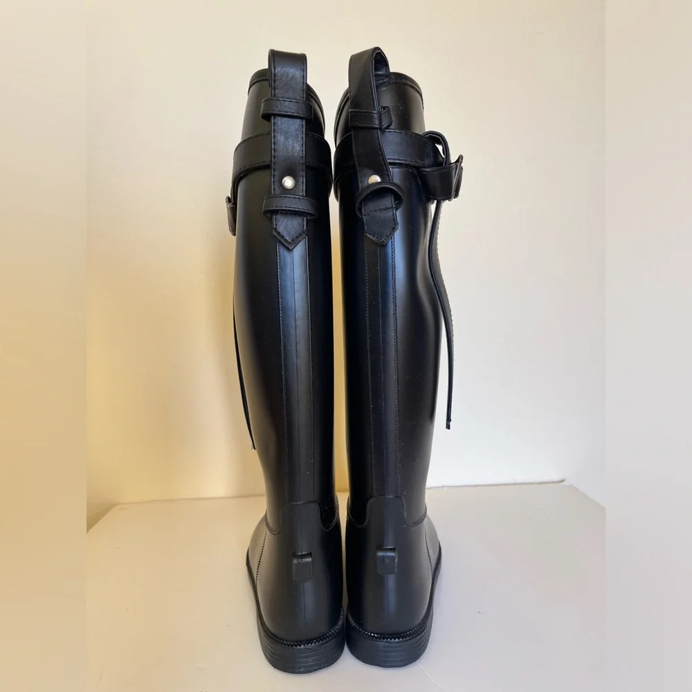 NWT - Dirty Laundry Women’s Rain Boots- Knee High in Black - Size 6